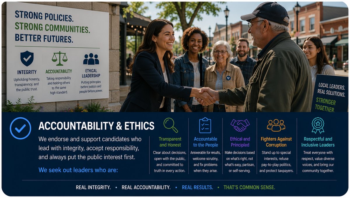 Accountability & Ethics — CommonSense Democrats supports leaders who lead with accountability & ethics